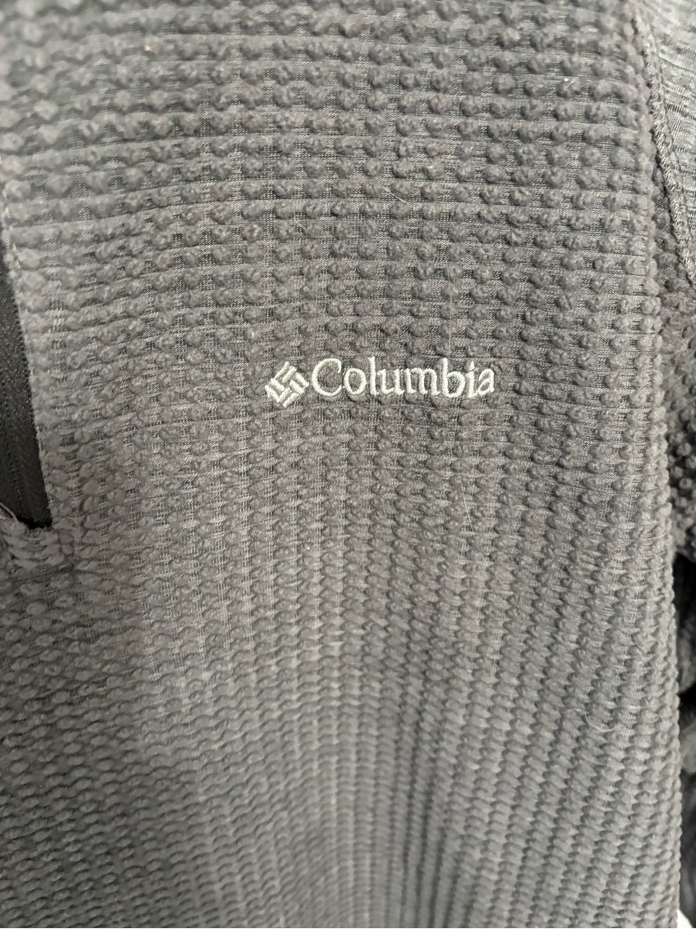Columbia Mens Waffle Knit Half Zip Pullover Technical Fleece Gorpcore Gray L - Picture 3 of 9